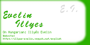 evelin illyes business card